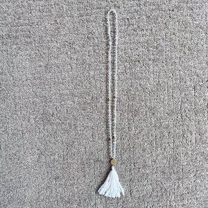 MALA PRAYER Quartz Crystal Mala with Tassel and Charm